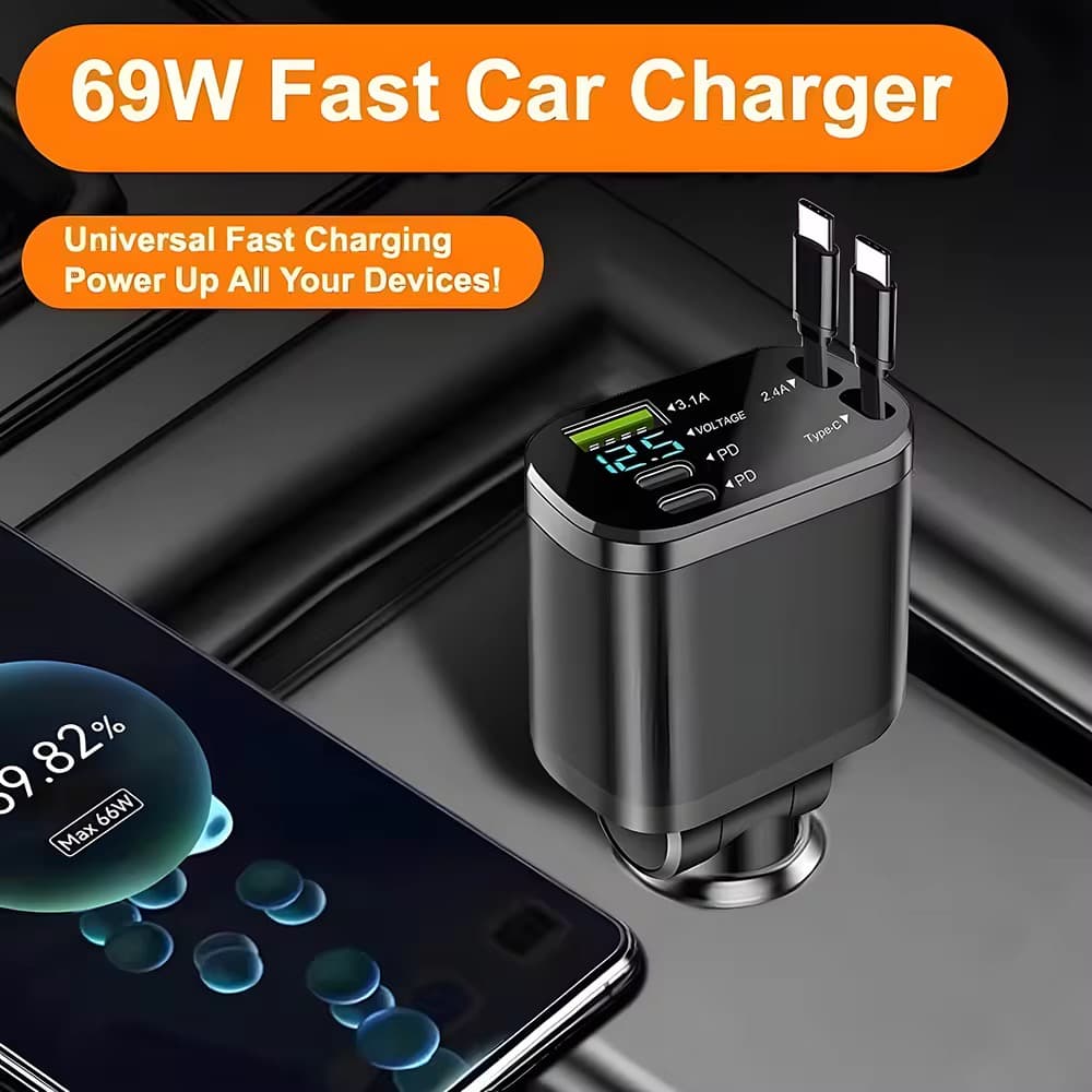 Chargeur Voiture Retractable